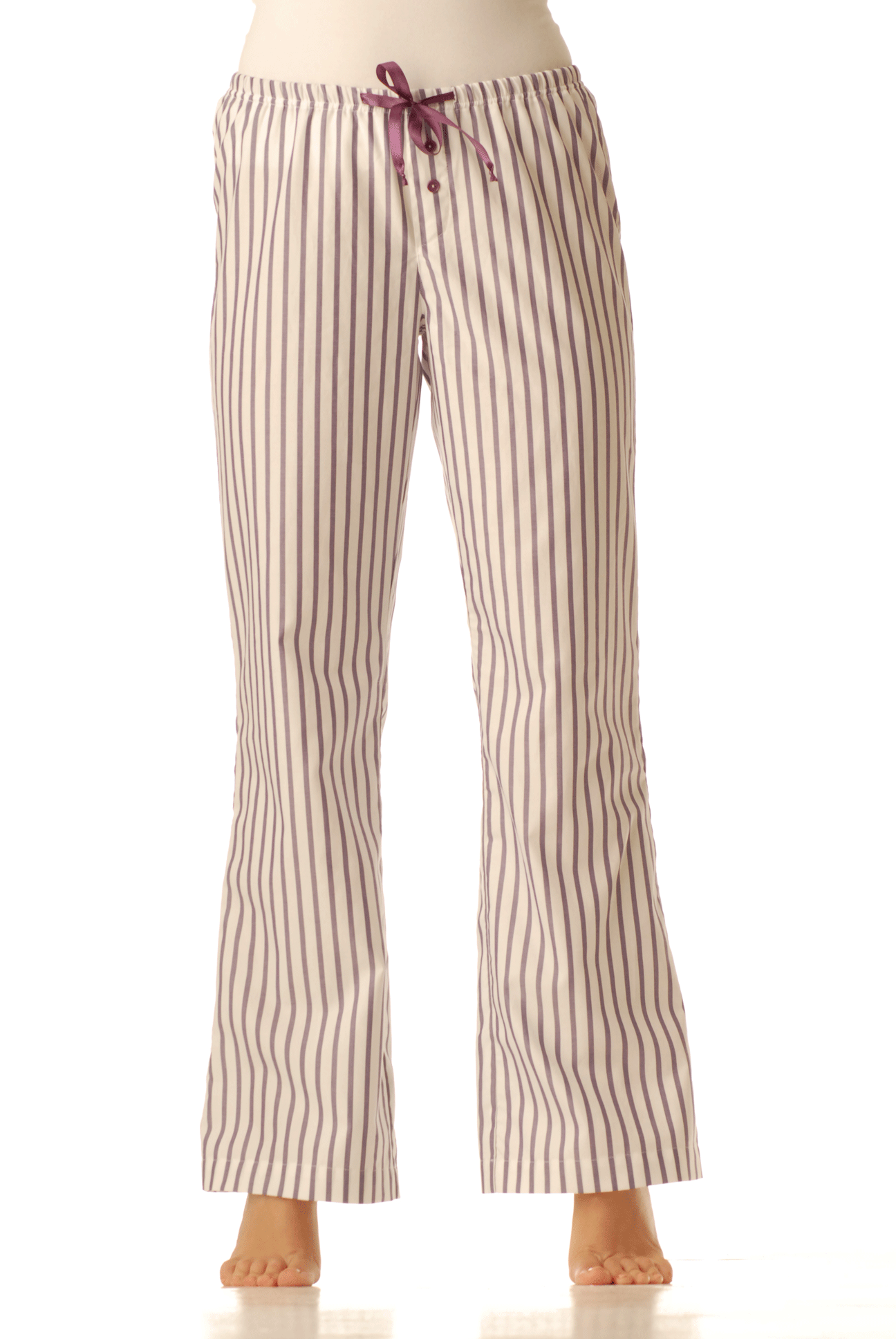 Pyžamové kalhoty - Fialový proužek